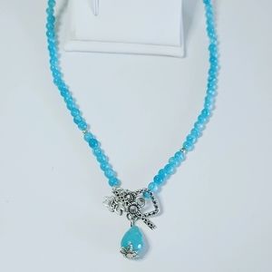 Aquamarine Quartz Choker necklace 😍